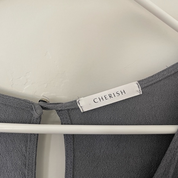 GREY JUMPSUIT WITH V NECK - Picture 7 of 10